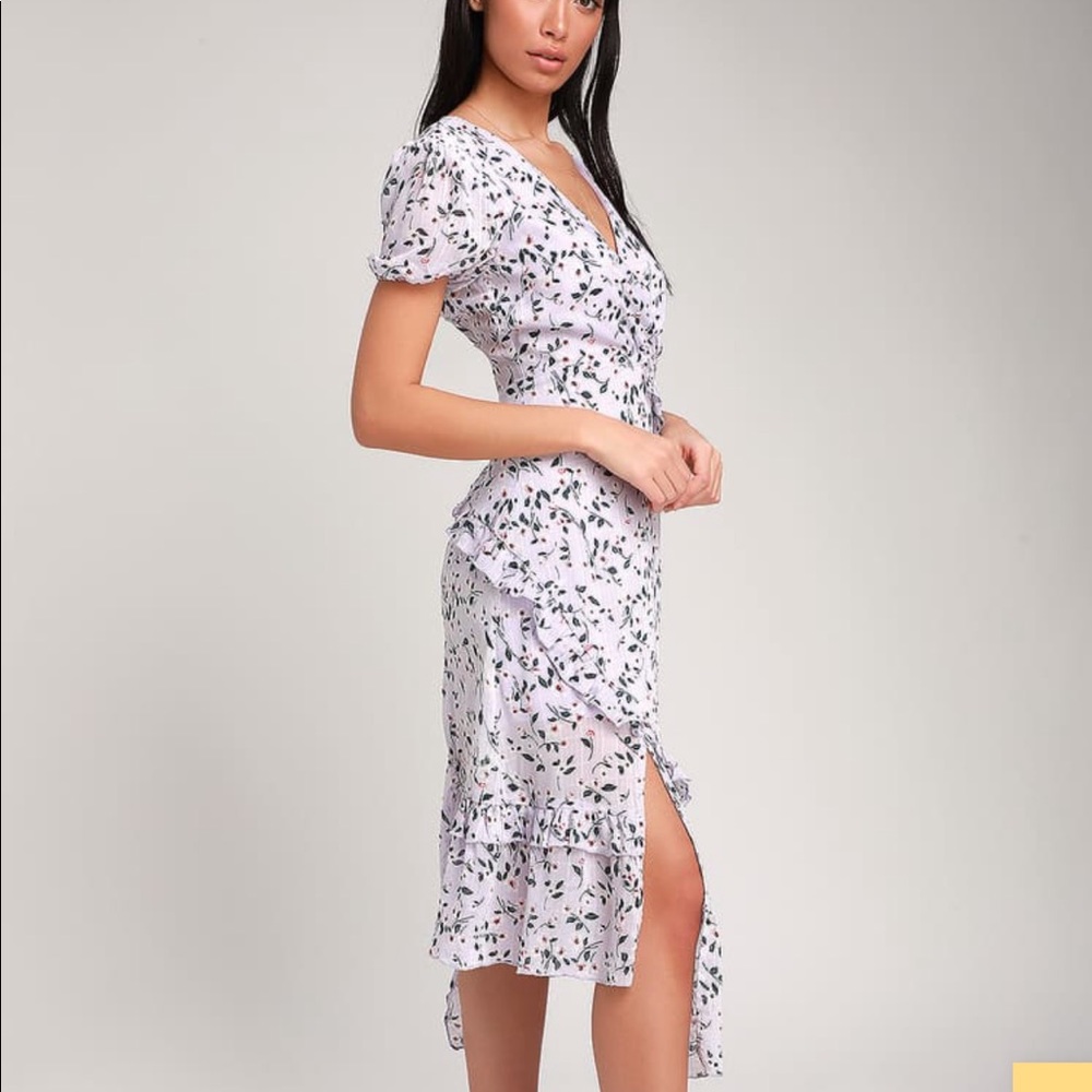 Lulus lavender ruffle dress SZlarge